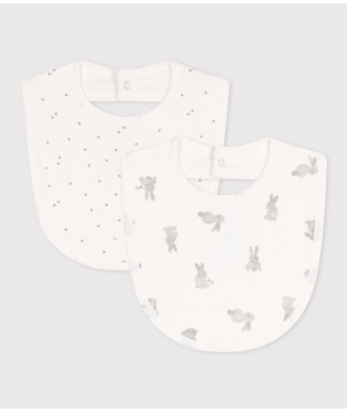 NEWBORN BABY UNISEX ORGANIC COTTON BIB - 2-PACK