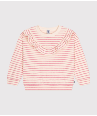 GIRL'S ORGANIC COTTON TUBE KNIT SWEATSHIRT