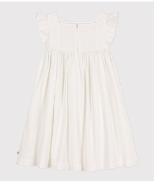 GIRLS' SLEEVELESS TEXTURED COTTON DRESS