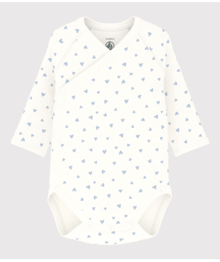 BABY UNISEX ORGANIC COTTON WRAPOVER BODYSUIT