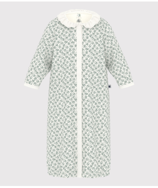 BABIES' COTTON PLAYSUIT WITH FLORAL COLLAR