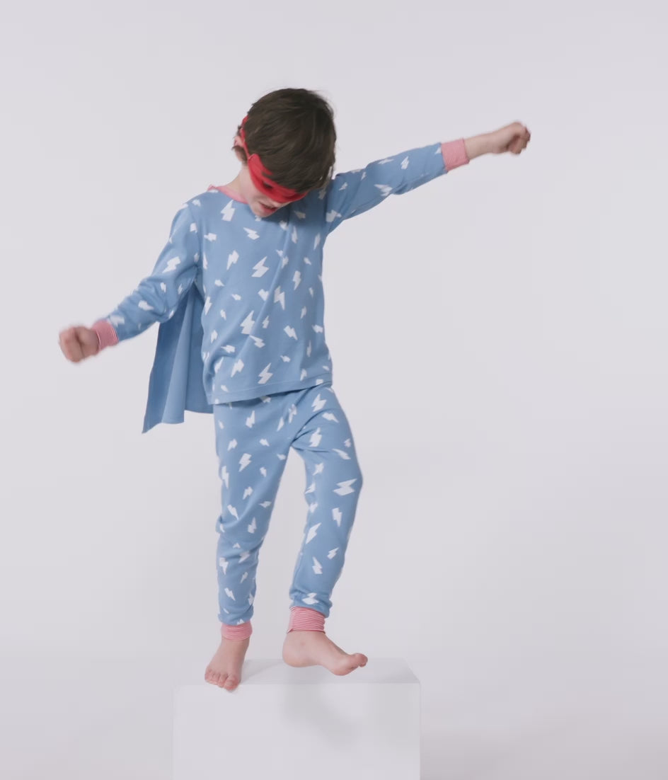 CHILDREN'S COTTON FANCY DRESS PYJAMAS WITH CAPE