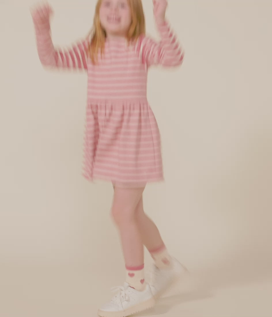 GIRLS' LONG-SLEEVED THICK COTTON DRESS