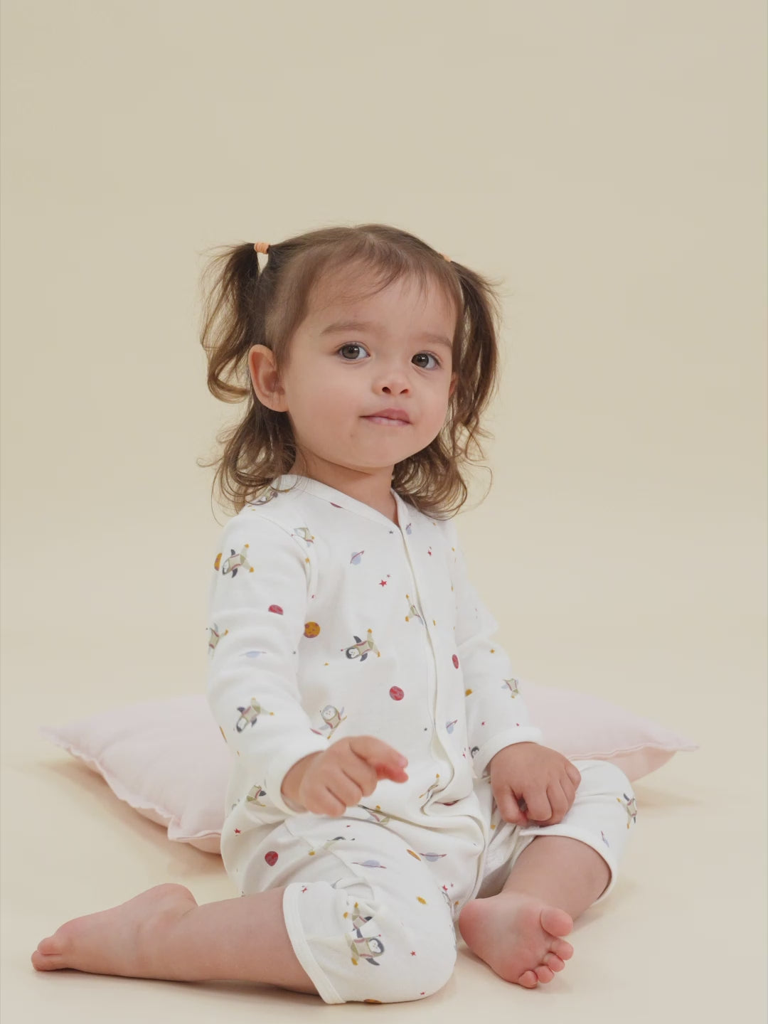 BABIES' FOOTLESS COTTON PYJAMAS