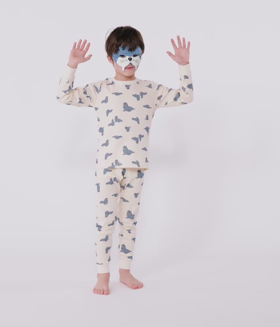 CHILDREN'S COTTON FANCY PYJAMAS WITH MASK