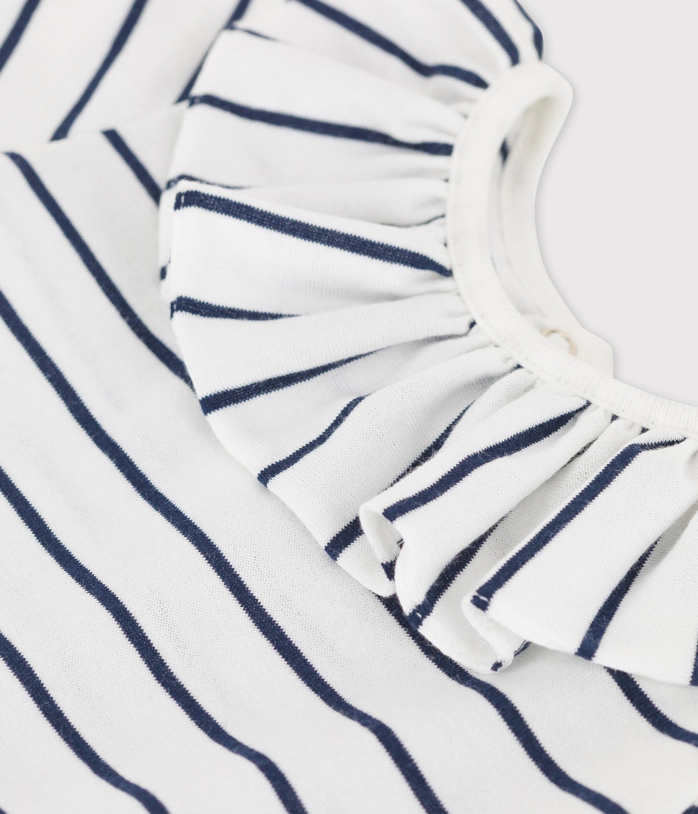 BABIES' SHORT-SLEEVED STRIPED JERSEY BLOUSE