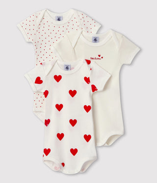 BABY UNISEX ORGANIC COTTON BODYSUIT - 3-PACK