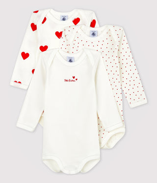 BABY GIRL'S ORGANIC COTTON BODYSUIT - 3-PACK