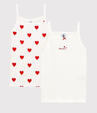 GIRL'S ORGANIC COTTON TANK TOPS - 2-PACK