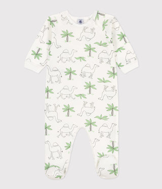 BABY BOY'S PRINTED COTTON SLEEPSUIT