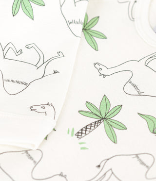 BABY BOY'S PRINTED COTTON SLEEPSUIT