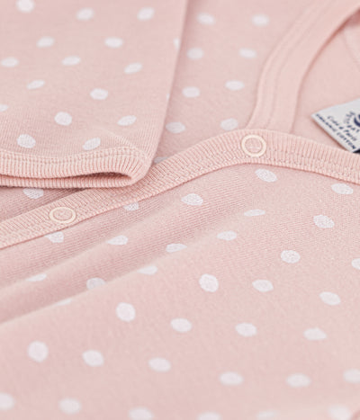 SPOTTED COTTON SLEEPSUIT