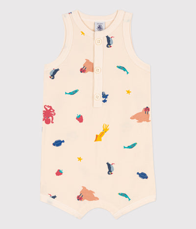 BABIES' PATTERNED JERSEY PLAYSUIT