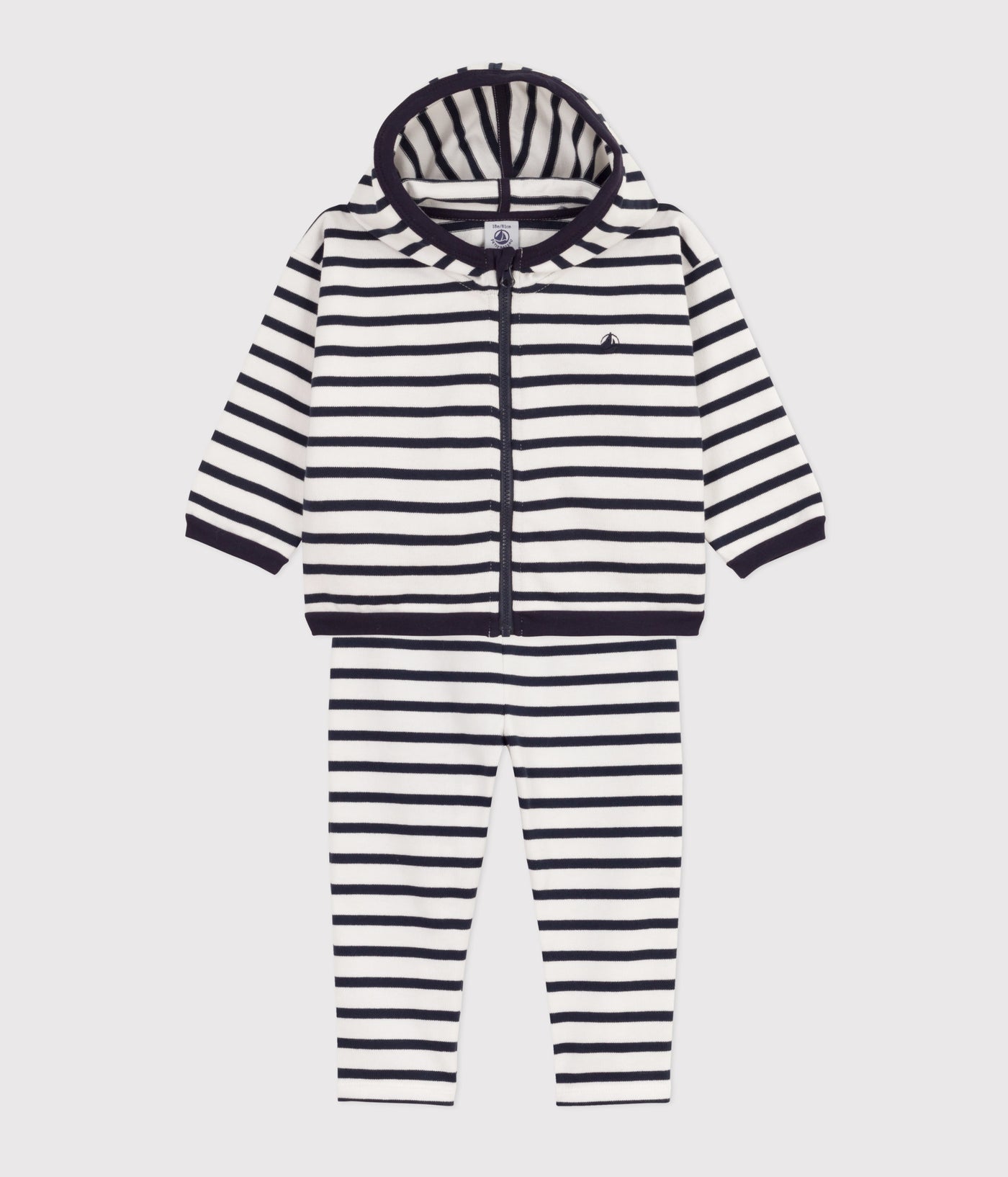 BABIES' THICK STRIPY JERSEY BRETON OUTFIT