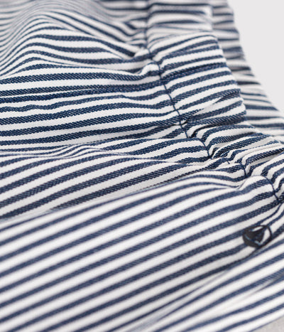 BABIES' STRIPED COTTON TROUSERS