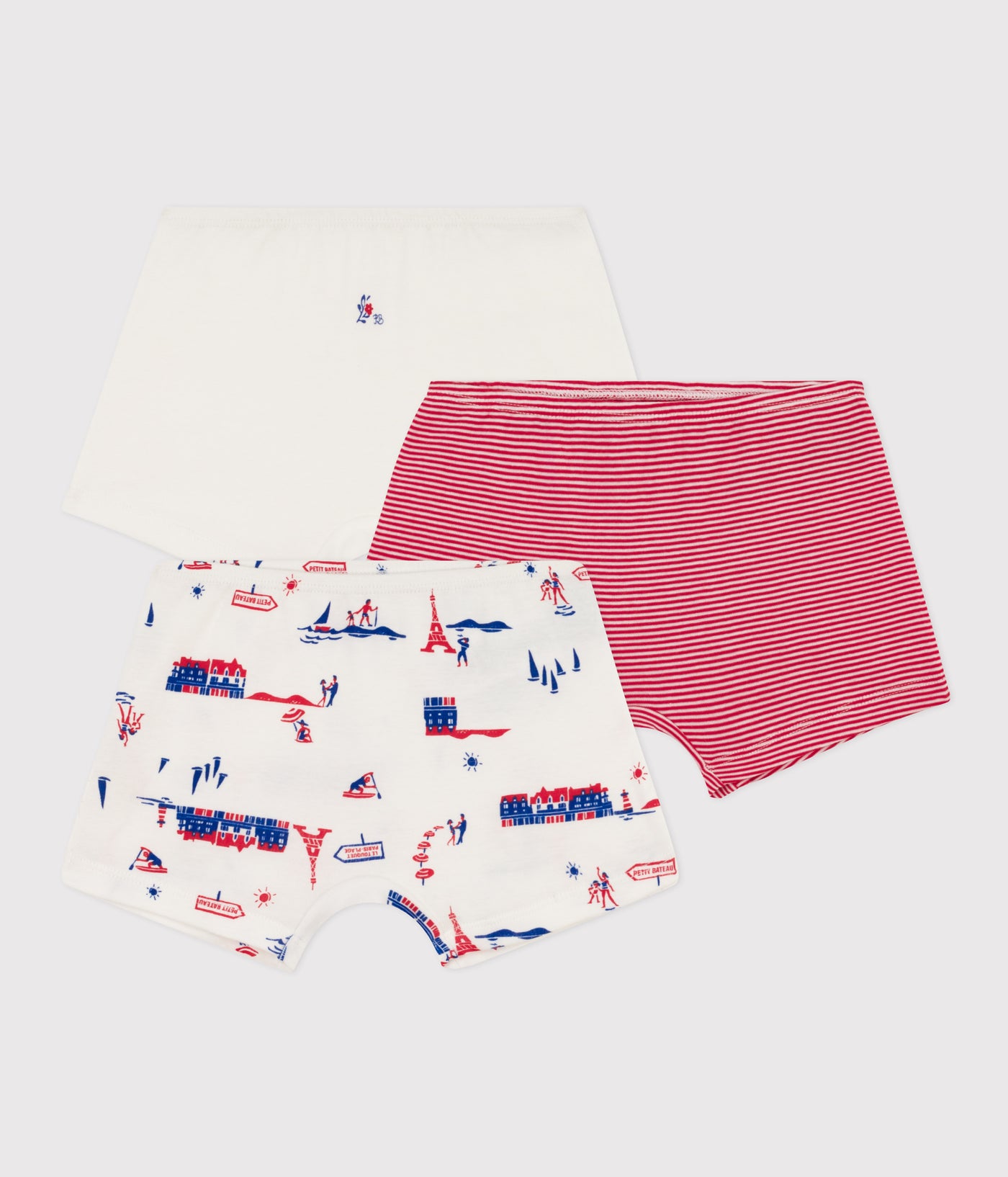 GIRLS' LE TOUQUET COTTON HIPSTERS - 3-PACK
