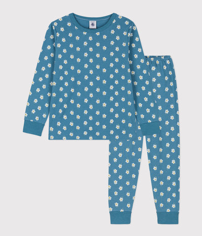 GIRLS' FLORAL COTTON PYJAMAS