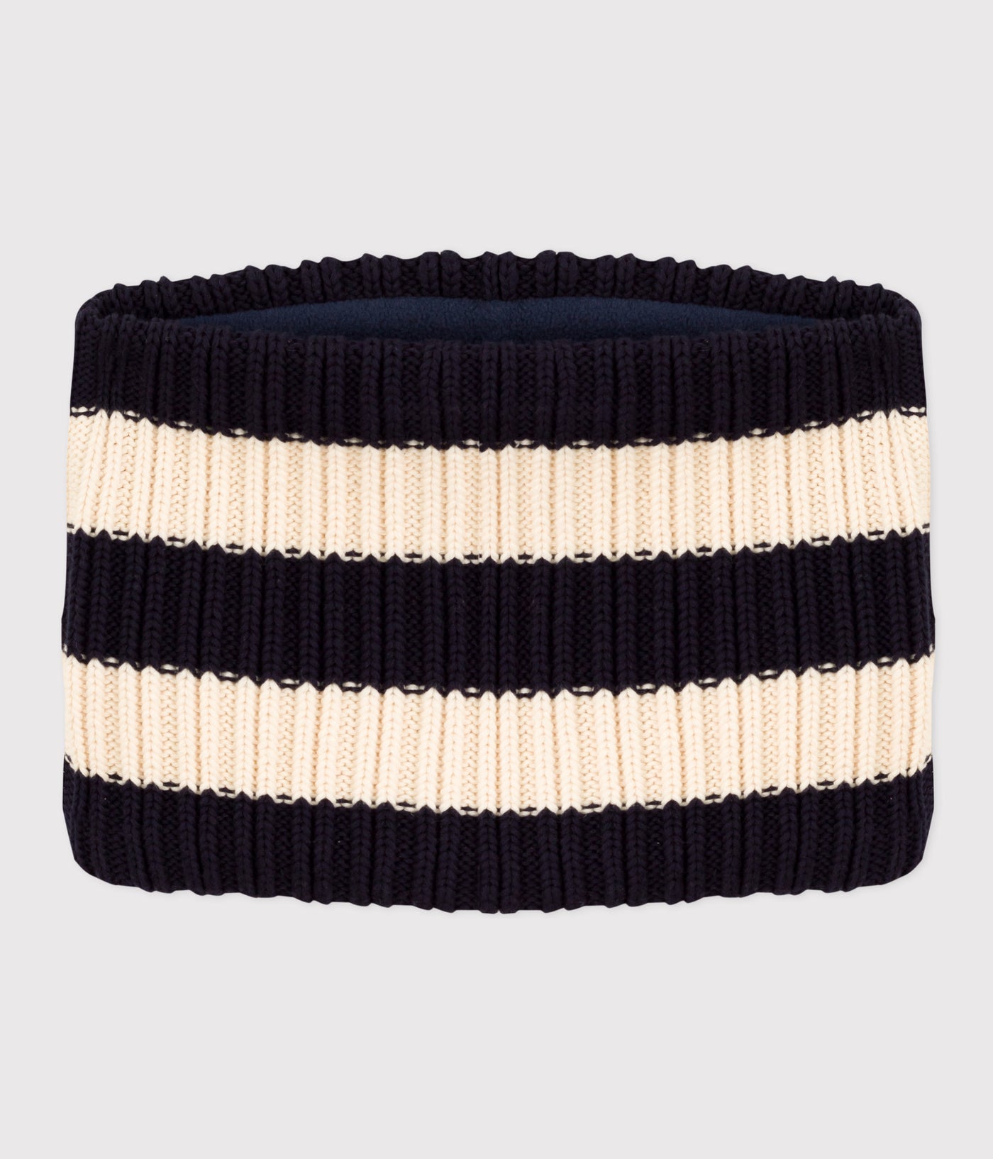 UNISEX FLEECE-LINED STRIPY KNITTED SNOOD