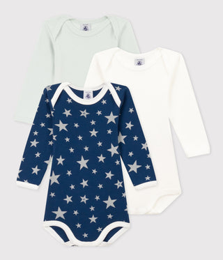 BABY BOY'S GLOW-IN-THE-DARK SHORT-SLEEVED COTTON BODYSUITS - 3-PACK