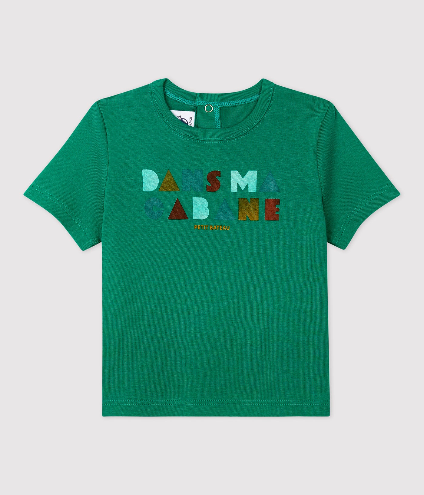 BABIES' SHORT-SLEEVED COTTON T-SHIRT WITH MOTIF