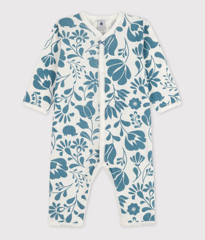 BABIES' FLORAL FOOTLESS COTTON SLEEPSUIT